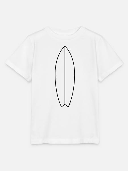 Surfbrett - Stanley/Stella Kinder T-Shirt MINI CREATOR  - Weiß