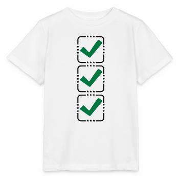 3 Haken Buttons - Stanley/Stella Kinder T-Shirt MINI CREATOR  - Weiß - Vorne - Maike (125cm)