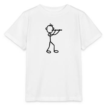 Flöter - Bläser - Stanley/Stella Kinder T-Shirt MINI CREATOR  - Weiß - Vorne - Maike (125cm)