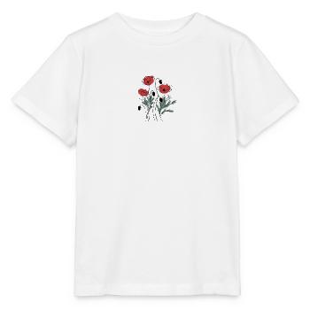 Coquelicots Matisse inspiré - T-shirt bio MINI CREATOR Stanley/Stella Enfant - blanc - Devant - Maike (125cm)