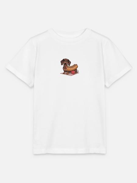 Hot Dog Dog - Stanley/Stella Kinder T-Shirt MINI CREATOR  - Weiß