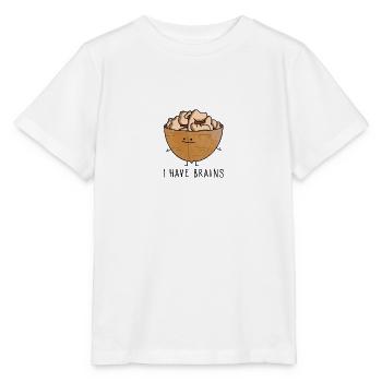 Lustige Kluge Walnuss - Stanley/Stella Kinder T-Shirt MINI CREATOR  - Weiß - Vorne - Maike (125cm)