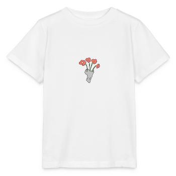 Symbole de bouquet de fleurs florales - T-shirt bio MINI CREATOR Stanley/Stella Enfant - blanc - Devant - Maike (125cm)
