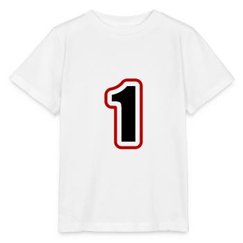 1 Zahl College - Stanley/Stella Kinder T-Shirt MINI CREATOR  - Weiß - Vorne - Maike (125cm)