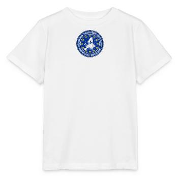 EU-Karte Circle Stars Emblem - Stanley/Stella Kinder T-Shirt MINI CREATOR  - Weiß - Vorne - Maike (125cm)