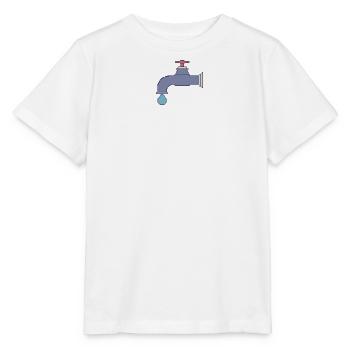 Pixel Wasserhahn Tropfen - Stanley/Stella Kinder T-Shirt MINI CREATOR  - Weiß - Vorne - Maike (125cm)