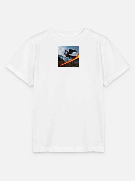 Drachenfeuer über Waldweg - Stanley/Stella Kinder T-Shirt MINI CREATOR - Weiß