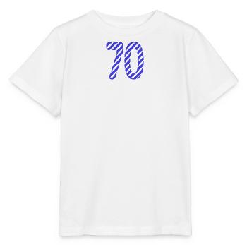 70. 70 ANS. 70e ANNIVERSAIRE. ANNIVERSAIRE 70 ANS. - T-shirt bio MINI CREATOR Stanley/Stella Enfant - blanc - Devant - Maike (125cm)
