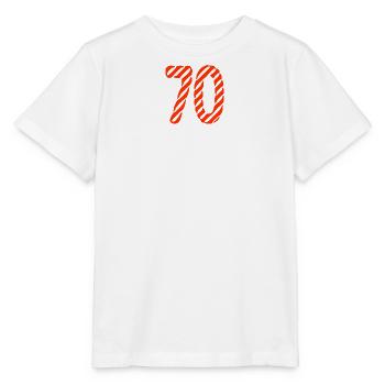 70. 70 ANS. 70e ANNIVERSAIRE. ANNIVERSAIRE 70 ANS. - T-shirt bio MINI CREATOR Stanley/Stella Enfant - blanc - Devant - Maike (125cm)