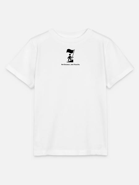 No Excuses Just Results – Mindset Design - Stanley/Stella Kinder T-Shirt MINI CREATOR  - Weiß