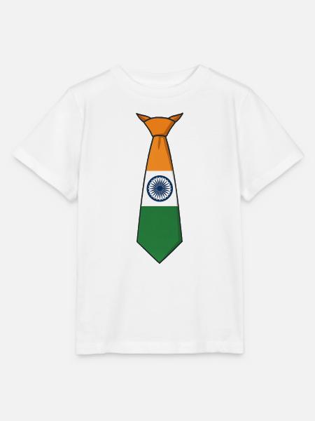 India Tie – Flaggendesign - Stanley/Stella Kinder T-Shirt MINI CREATOR - Weiß