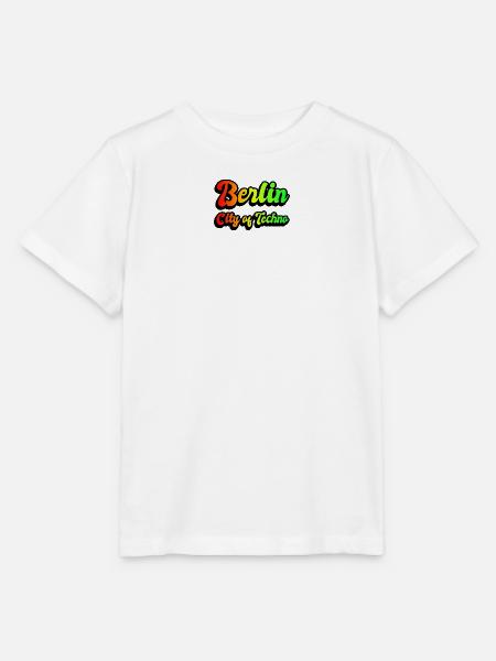 Berlin Stadt des Technos Regenbogen - Stanley/Stella Kinder T-Shirt MINI CREATOR  - Weiß