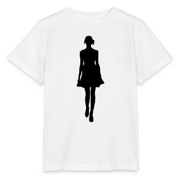 Frau Körper Silhouette Vektor-Design - Stanley/Stella Kinder T-Shirt MINI CREATOR  - Weiß - Vorne - Maike (125cm)
