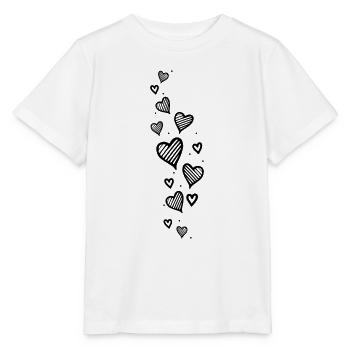 Heart Glitter Heart Glitter - Stanley/Stella MINI CREATOR Kids’ T-Shirt - white - Front - Maike (125cm)