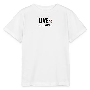 Streamer en direct - T-shirt bio MINI CREATOR Stanley/Stella Enfant - blanc - Devant - Maike (125cm)