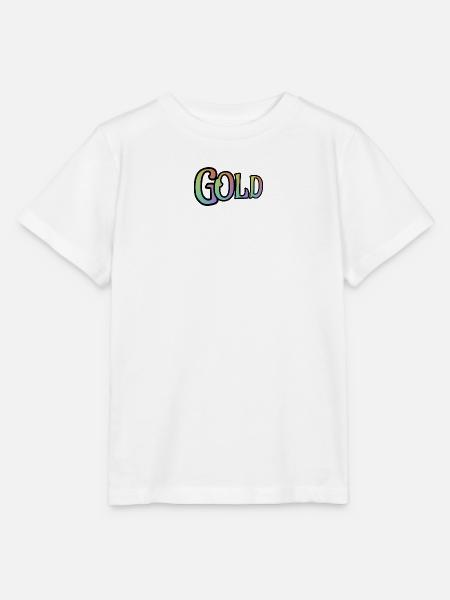 GOLD - mit den Farben des Regenbogens - Stanley/Stella Kinder T-Shirt MINI CREATOR - Weiß