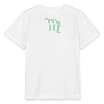 Jungfrau Sternzeichen Pastellgrün - Stanley/Stella Kinder T-Shirt MINI CREATOR  - Weiß - Vorne - Maike (125cm)
