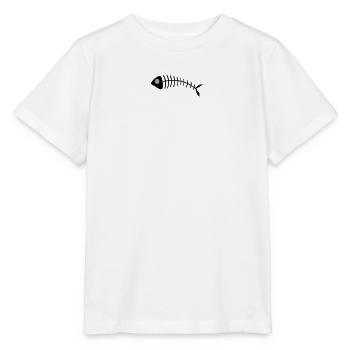Stilisierte Fischgräten Illustration - Stanley/Stella Kinder T-Shirt MINI CREATOR  - Weiß - Vorne - Maike (125cm)