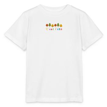 C’est l’été: arbres colorés - T-shirt bio MINI CREATOR Stanley/Stella Enfant - blanc - Devant - Maike (125cm)