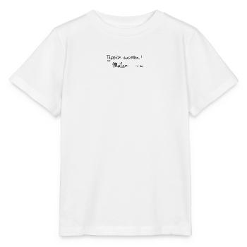Teppich ausrollen! Der Maler ist da. - Stanley/Stella Kinder T-Shirt MINI CREATOR  - Weiß - Vorne - Maike (125cm)