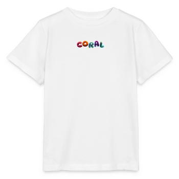 Plein corail coloré - T-shirt bio MINI CREATOR Stanley/Stella Enfant - blanc - Devant - Maike (125cm)