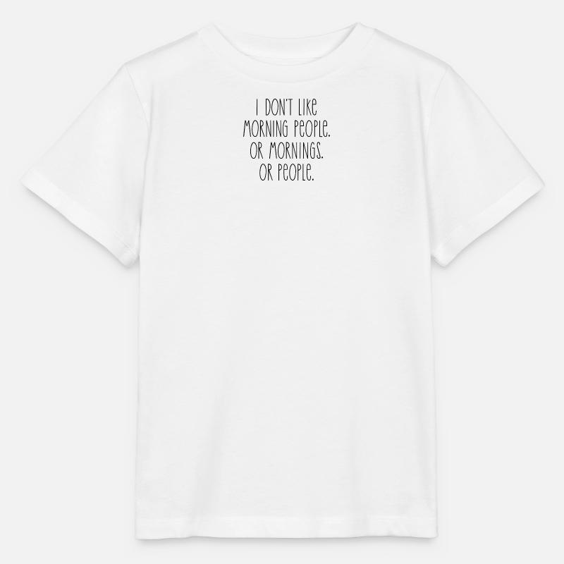 Ich mag keine Morgenmenschen - Stanley/Stella Kinder T-Shirt MINI CREATOR - Weiß