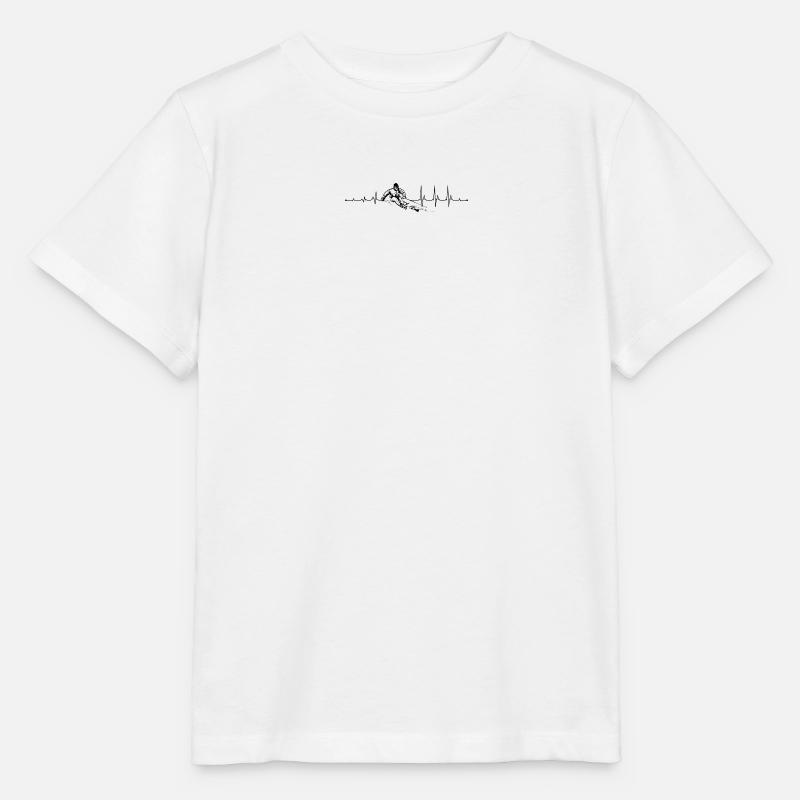 Ski-Herzschlag - Stanley/Stella Kinder T-Shirt MINI CREATOR - Weiß