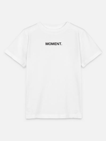 Moment – Minimalistisches Textdesign - Stanley/Stella Kinder T-Shirt MINI CREATOR - Weiß
