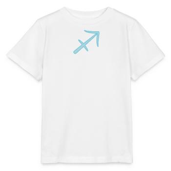 Schütze Tierkreiszeichen Pastel Blau - Stanley/Stella Kinder T-Shirt MINI CREATOR  - Weiß - Vorne - Maike (125cm)