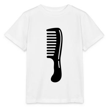 Comb hairdresser icon - Stanley/Stella MINI CREATOR Kids’ T-Shirt - white - Front - Maike (125cm)