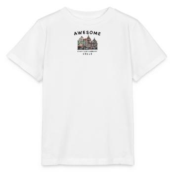 Celle, Altstadt Häuser, Handzeichnung, Deutschland - Stanley/Stella Kinder T-Shirt MINI CREATOR  - Weiß - Vorne - Maike (125cm)