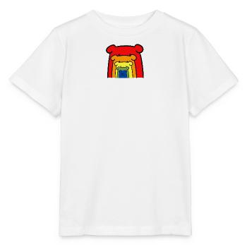 Chien arc-en-ciel - T-shirt bio MINI CREATOR Stanley/Stella Enfant - blanc - Devant - Maike (125cm)