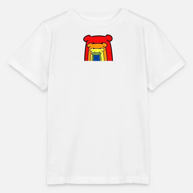 Regenbogen-Hund - Stanley/Stella Kinder T-Shirt MINI CREATOR  - Weiß