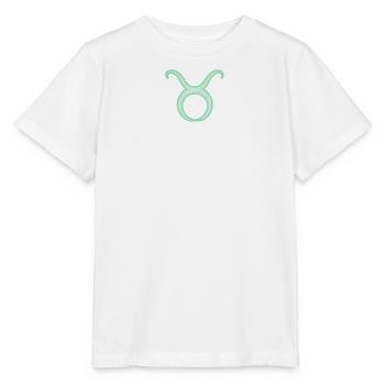 Tierkreiszeichen Stier Pastel Grün - Stanley/Stella Kinder T-Shirt MINI CREATOR  - Weiß - Vorne - Maike (125cm)