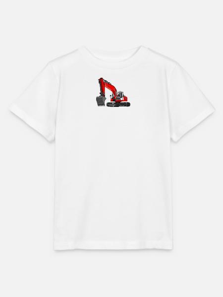 Bagger rot - Stanley/Stella Kinder T-Shirt MINI CREATOR  - Weiß