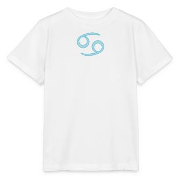Cancer Zodiac Sign Symbol Pastel Blue - Stanley/Stella MINI CREATOR Kids’ T-Shirt - white - Front - Maike (125cm)