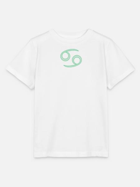 Sternzeichen des Krebses Pastel Grün - Stanley/Stella Kinder T-Shirt MINI CREATOR - Weiß