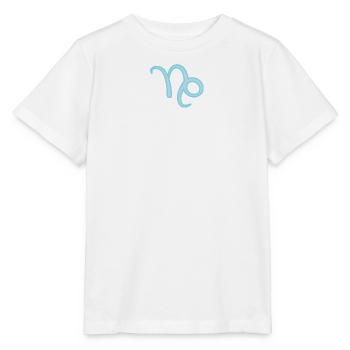 Capricorn Zodiac Sign Symbol Pastel Blue - Stanley/Stella MINI CREATOR Kids’ T-Shirt - white - Front - Maike (125cm)