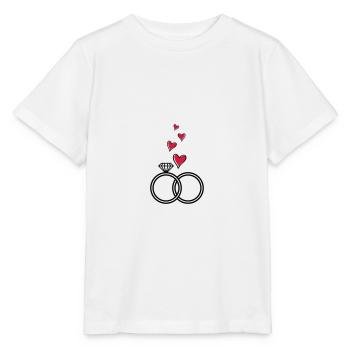 anneaux de mariage coeur anneaux de mariage marié - T-shirt bio MINI CREATOR Stanley/Stella Enfant - blanc - Devant - Maike (125cm)