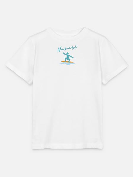 Nazaré Surfing Illustration - Stanley/Stella MINI CREATOR Kids’ T-Shirt - white