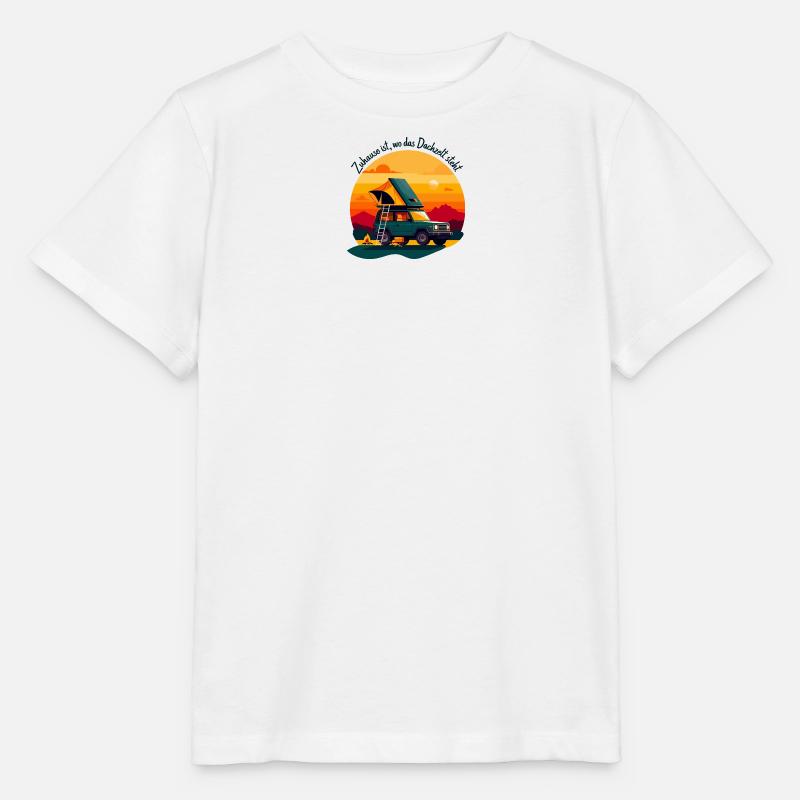À la maison sous la tente de toit - T-shirt bio MINI CREATOR Stanley/Stella Enfant - blanc