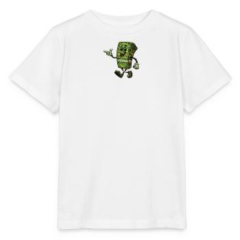Cahier d’argent vert avec un sourire - T-shirt bio MINI CREATOR Stanley/Stella Enfant - blanc - Devant - Maike (125cm)