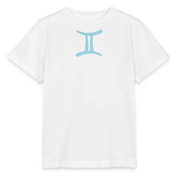 Zwillinge Sternzeichen Pastel Blau - Stanley/Stella Kinder T-Shirt MINI CREATOR  - Weiß - Vorne - Maike (125cm)
