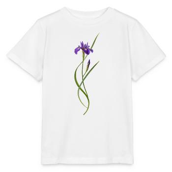 Iris dans le style zen japonais - T-shirt bio MINI CREATOR Stanley/Stella Enfant - blanc - Devant - Maike (125cm)