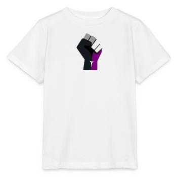 asexuell erhobene Faust - Stanley/Stella Kinder T-Shirt MINI CREATOR  - Weiß - Vorne - Maike (125cm)