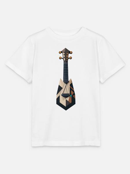 Abstrakte Ukulele - Stanley/Stella Kinder T-Shirt MINI CREATOR  - Weiß
