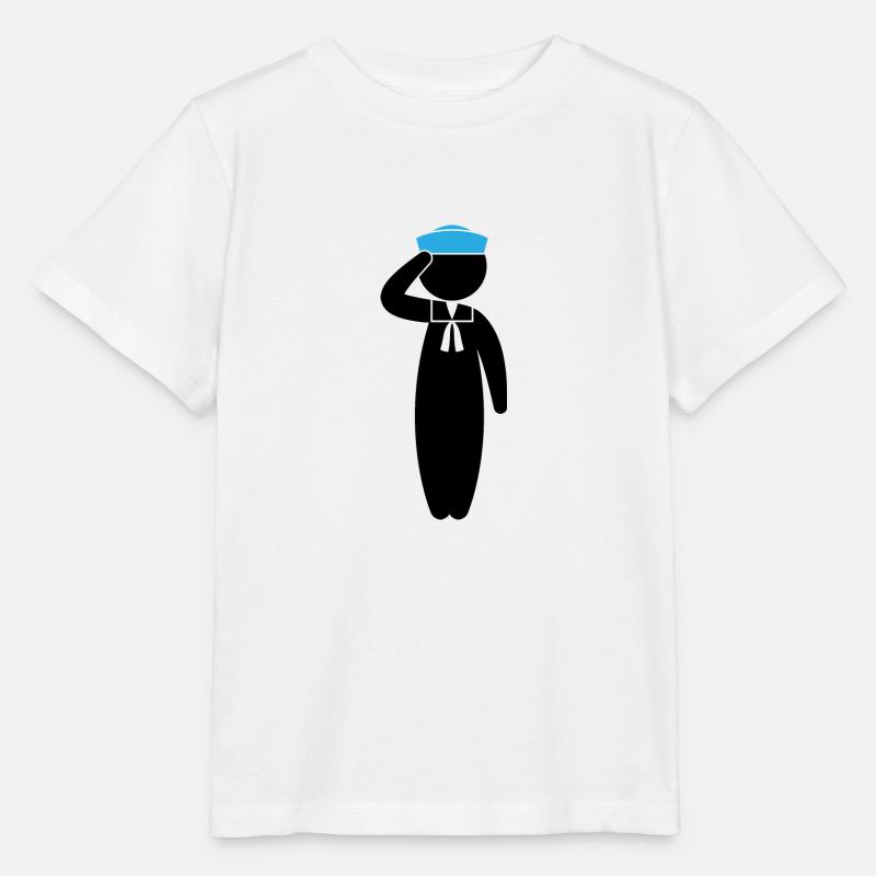 Ein salutierender Matrose - Stanley/Stella Kinder T-Shirt MINI CREATOR  - Weiß