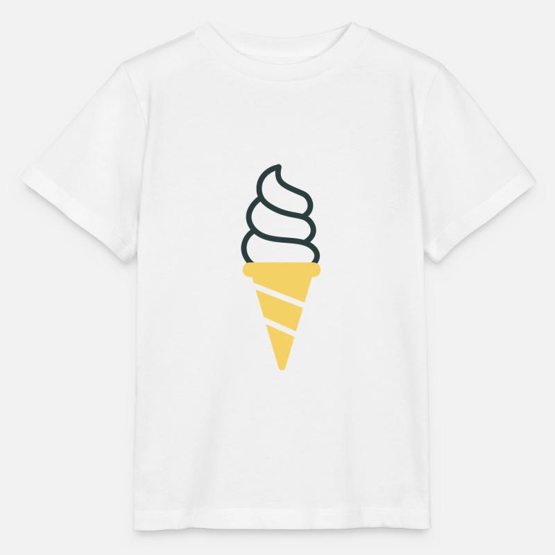 Macaroni - ice cream cone - Stanley/Stella Kinder T-Shirt MINI CREATOR  - Weiß