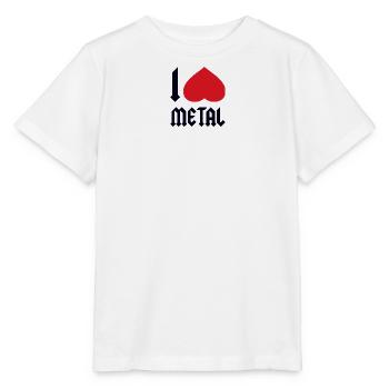 I LOVE METAL - Stanley/Stella Kinder T-Shirt MINI CREATOR  - Weiß - Vorne - Maike (125cm)