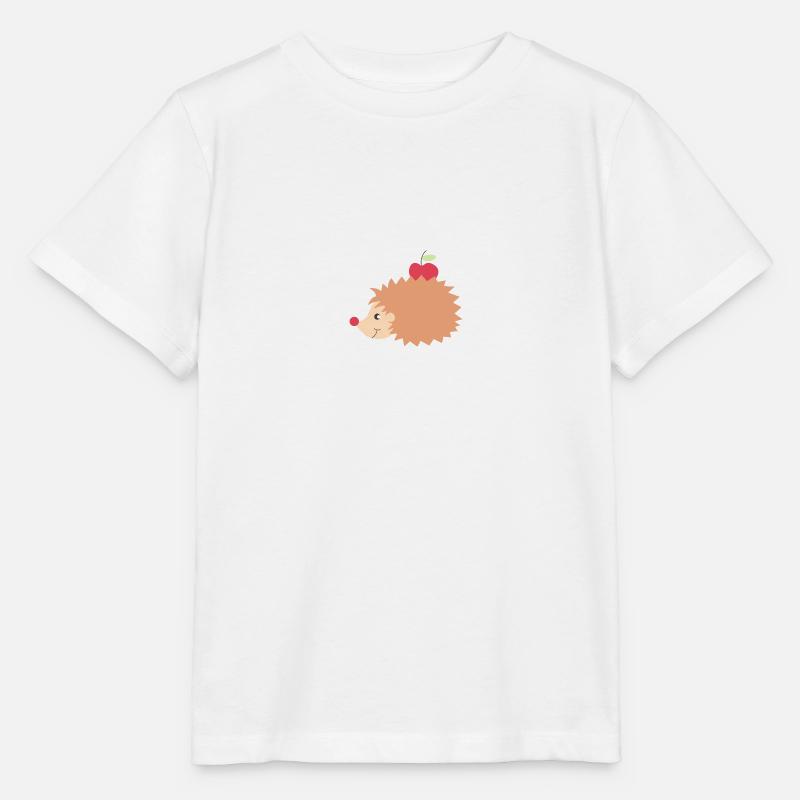 Igel mit Apfel - Stanley/Stella Kinder T-Shirt MINI CREATOR - Weiß